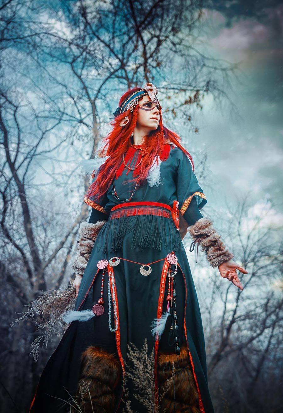 Girls in Slavic costumes underwear in Contagene